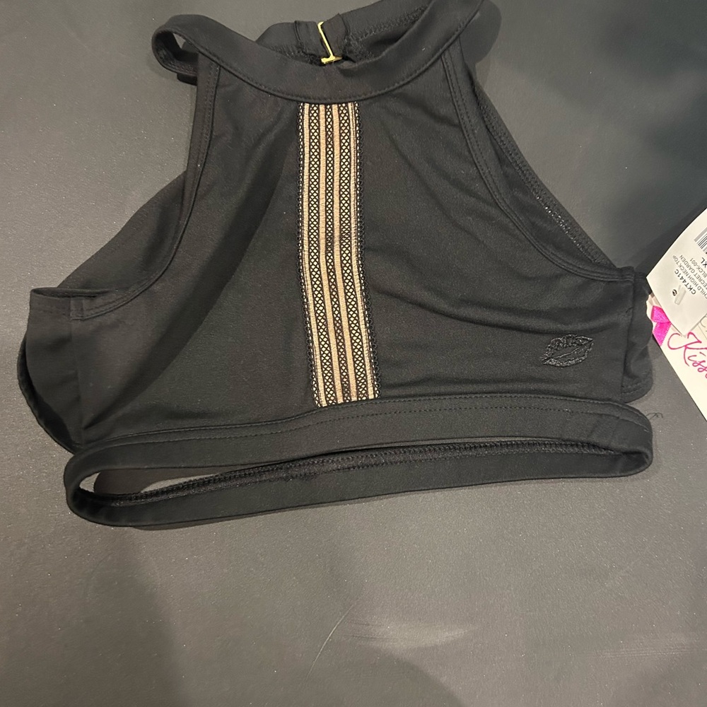 California Kisses black sports bra